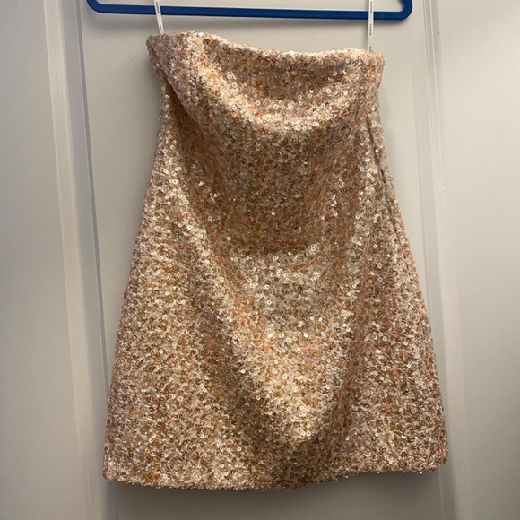 Retrofete Heather sequin Dress in Champagne - Picture 3 of 6